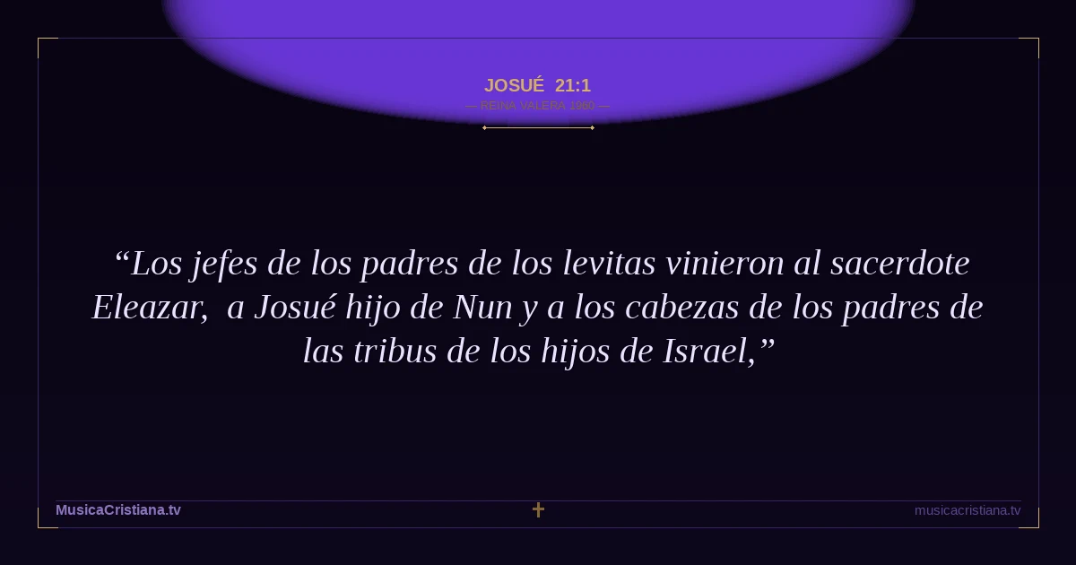 Josué 21:1 — Biblia Reina Valera 1960 — MusicaCristiana.tv