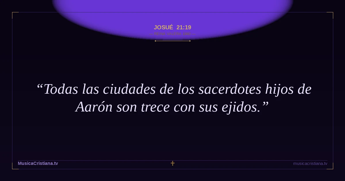 Josué 21:19 — Biblia Reina Valera 1960 — MusicaCristiana.tv