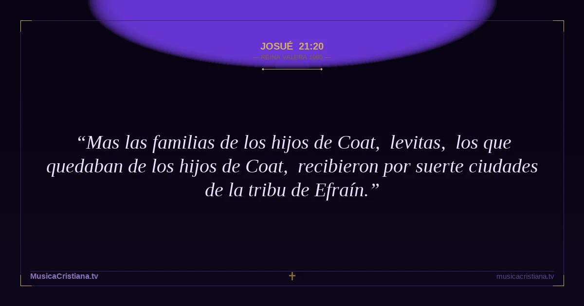Josué 21:20 — Biblia Reina Valera 1960 — MusicaCristiana.tv