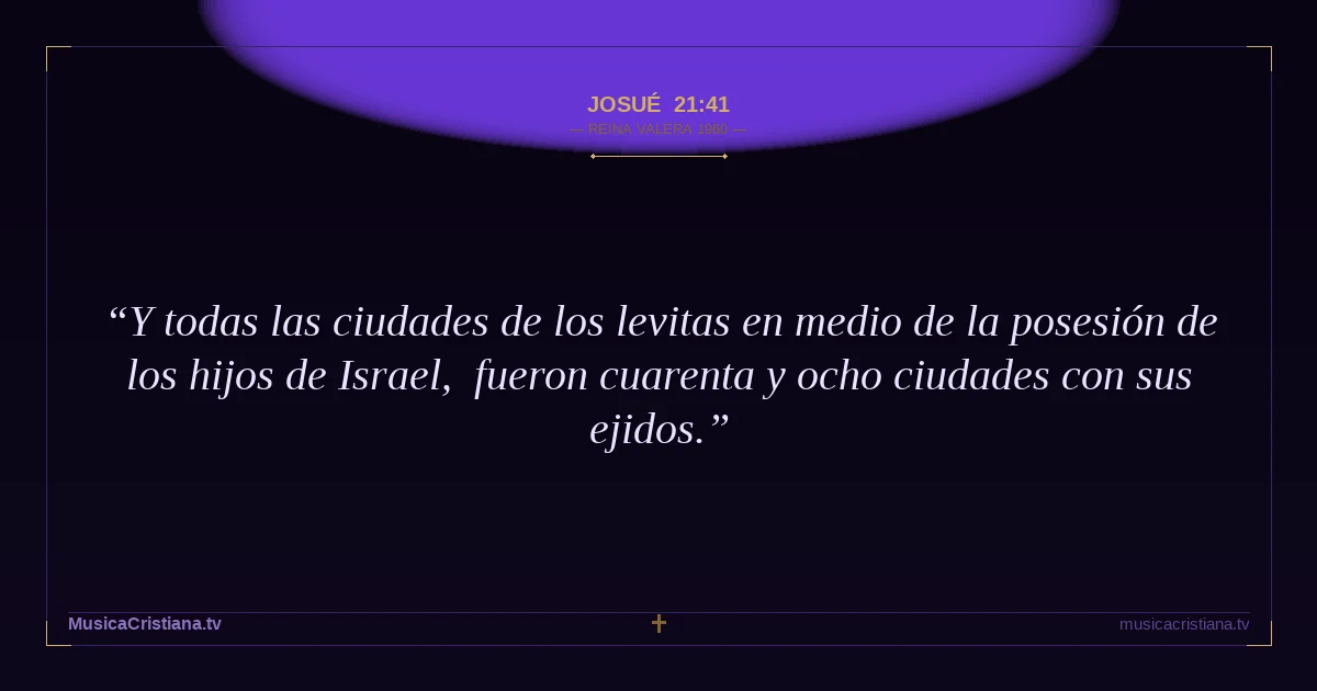 Josué 21:41 — Biblia Reina Valera 1960 — MusicaCristiana.tv