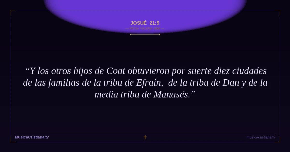 Josué 21:5 — Biblia Reina Valera 1960 — MusicaCristiana.tv