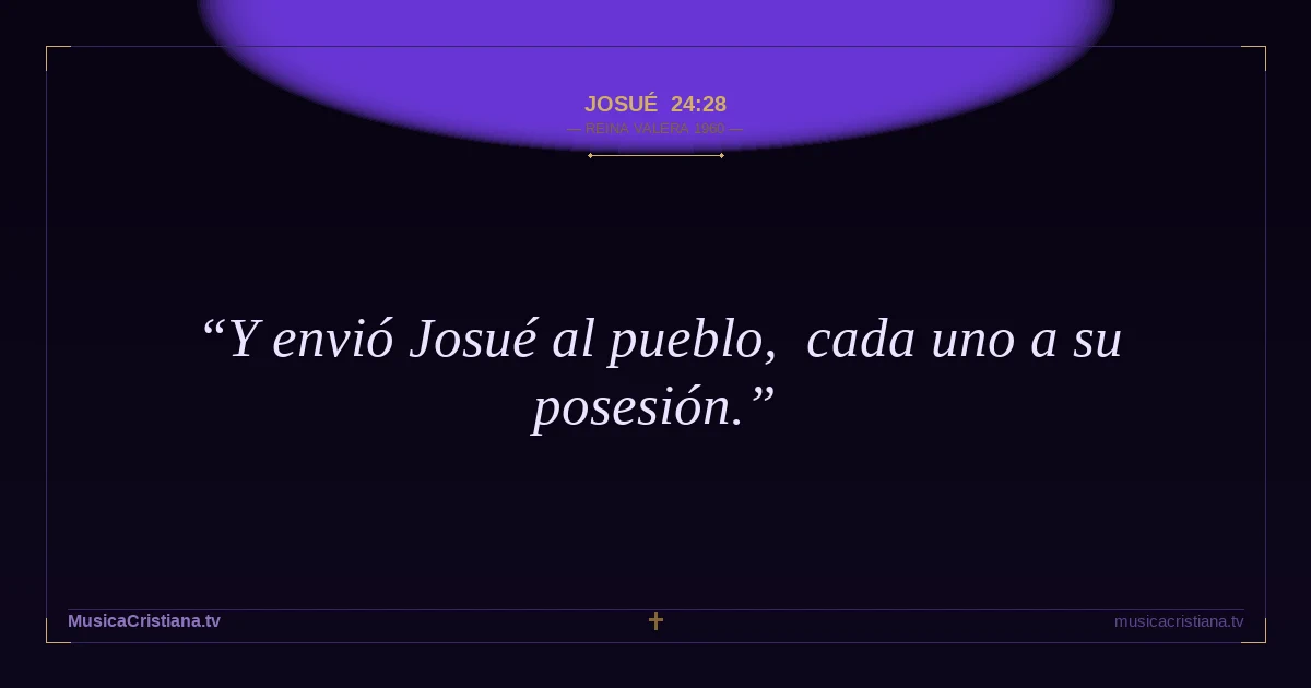 Josué 24:28 — Biblia Reina Valera 1960 — MusicaCristiana.tv