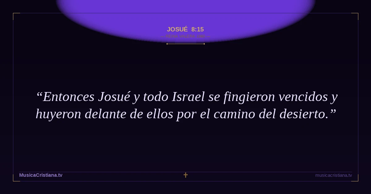 Josué 8:15 — Biblia Reina Valera 1960 — MusicaCristiana.tv
