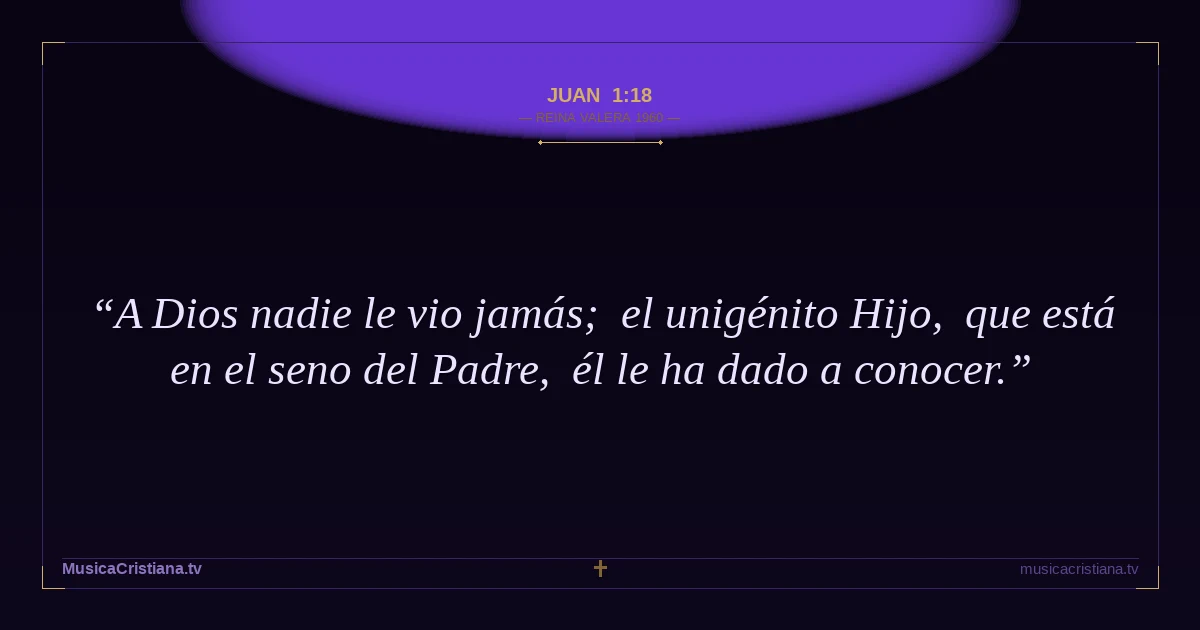 Juan 1:18 — Biblia Reina Valera 1960 — MusicaCristiana.tv