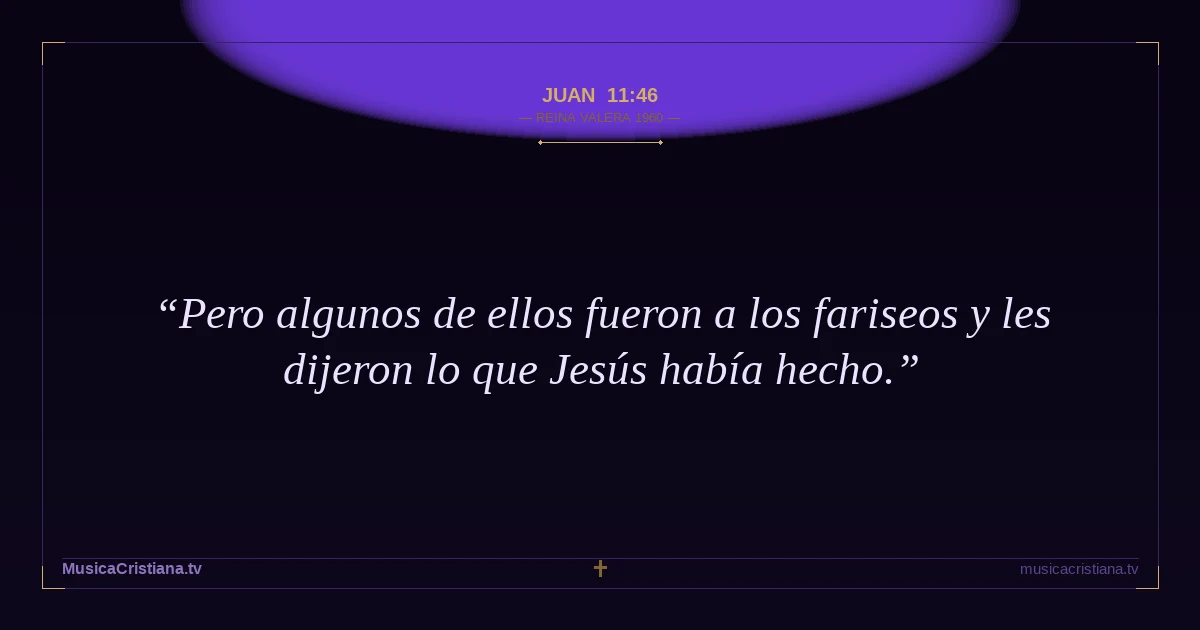 Juan 11:46 — Biblia Reina Valera 1960 — MusicaCristiana.tv