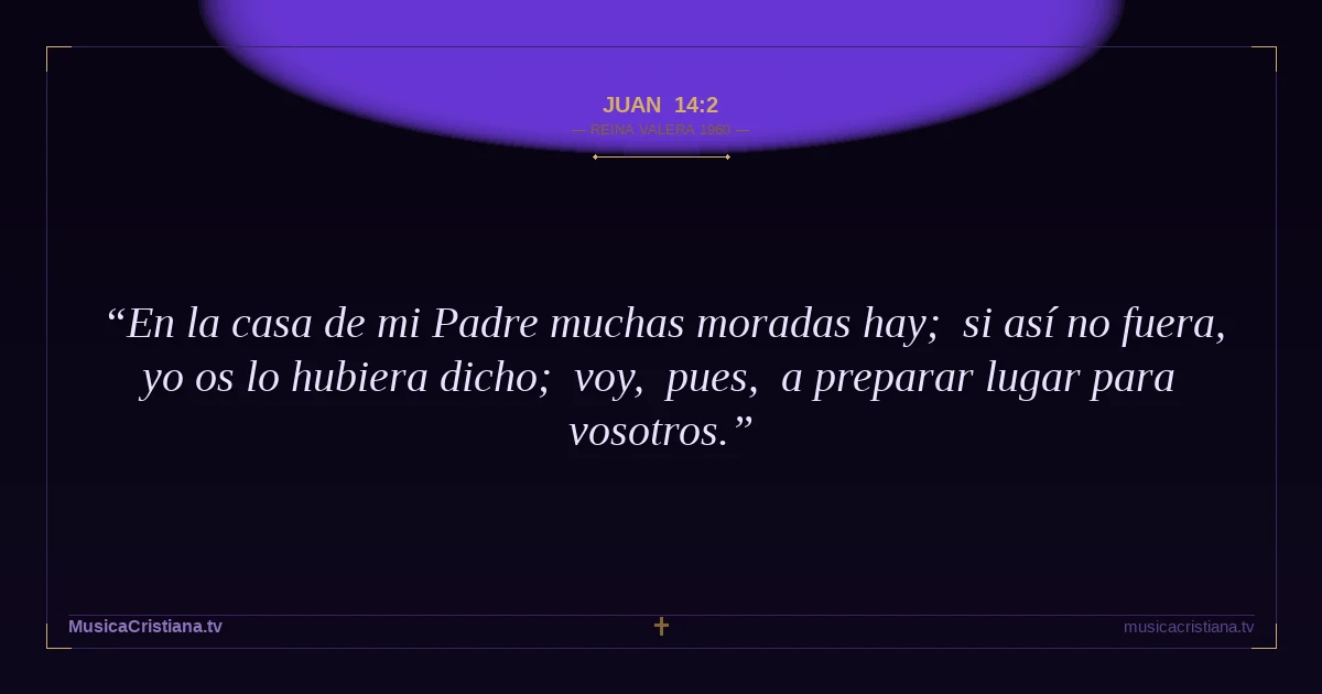Juan 14:2 — Biblia Reina Valera 1960 — MusicaCristiana.tv