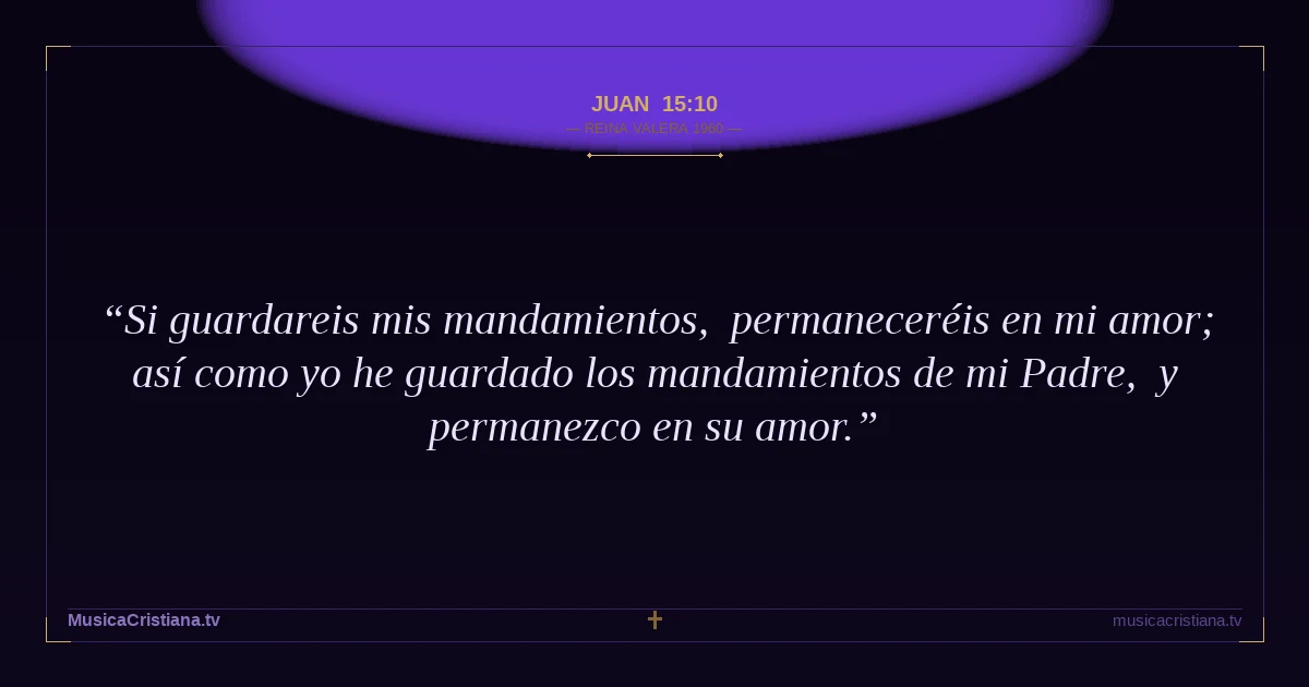 Juan 15:10 — Biblia Reina Valera 1960 — MusicaCristiana.tv