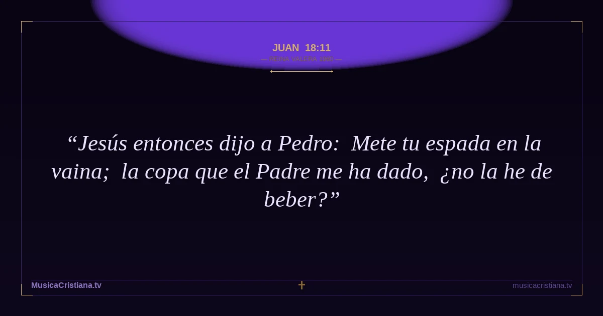 Juan 18:11 — Biblia Reina Valera 1960 — MusicaCristiana.tv