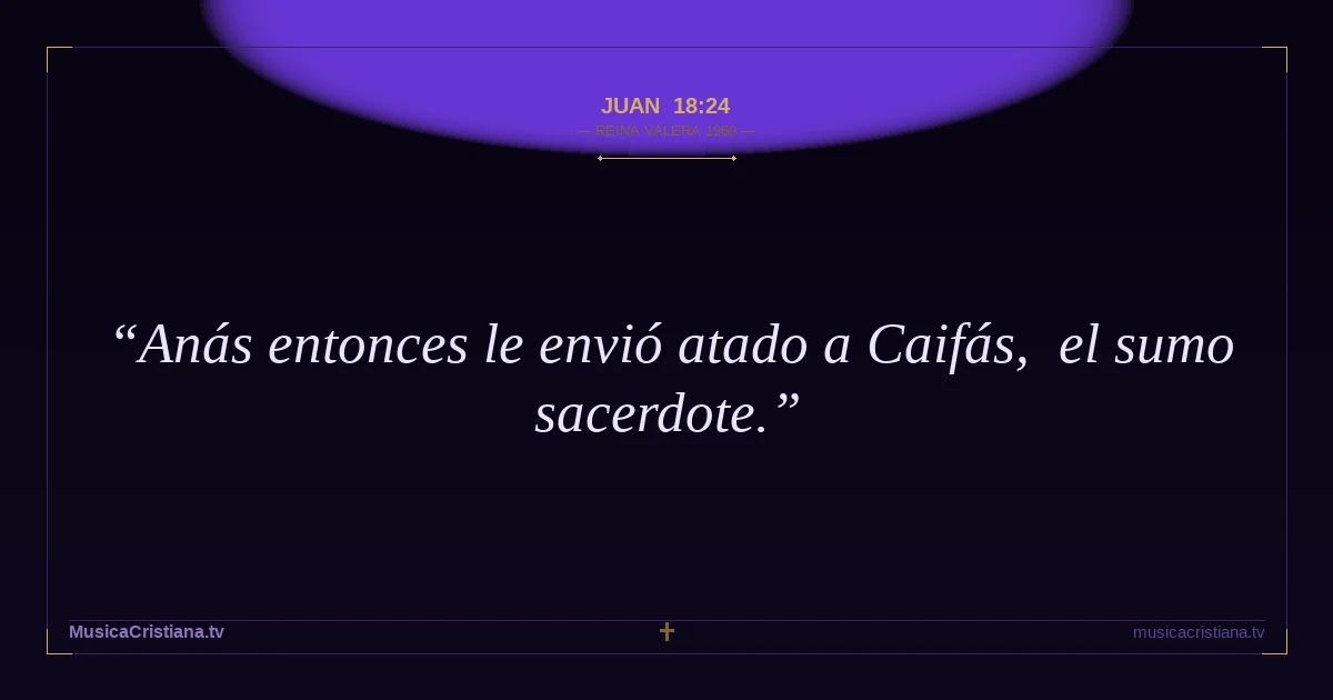Juan 18:24 — Biblia Reina Valera 1960 — MusicaCristiana.tv