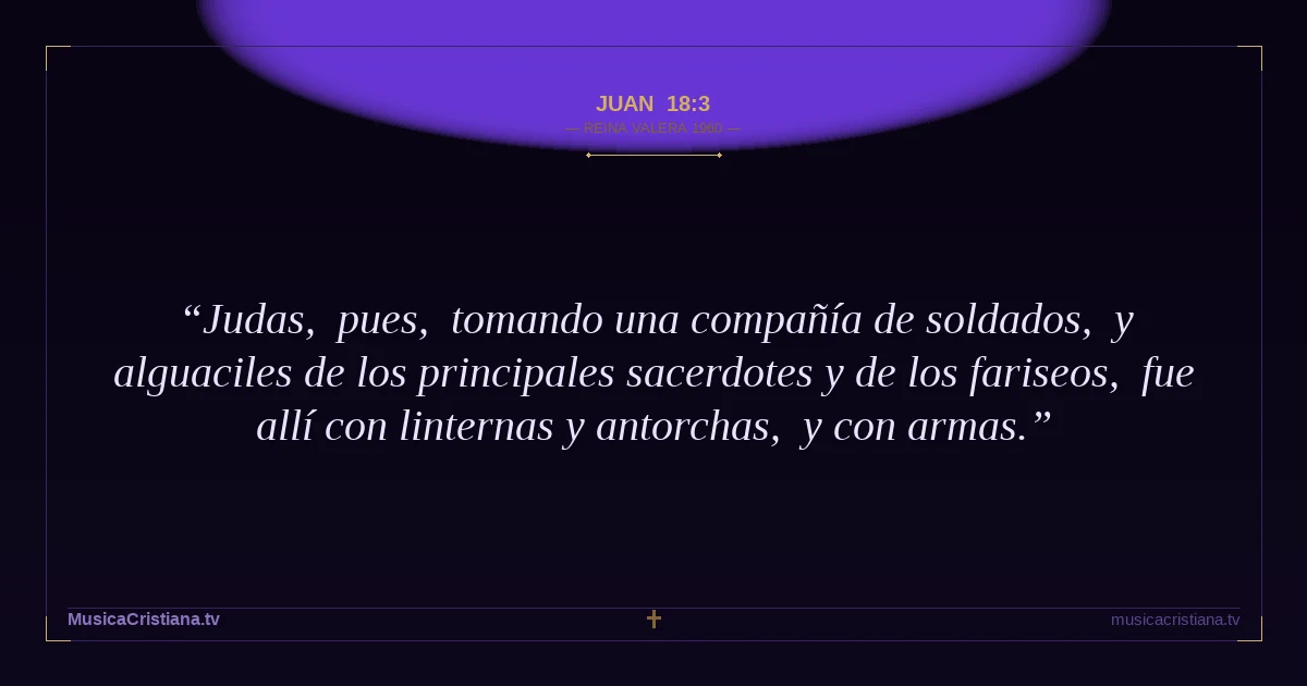 Juan 18:3 — Biblia Reina Valera 1960 — MusicaCristiana.tv