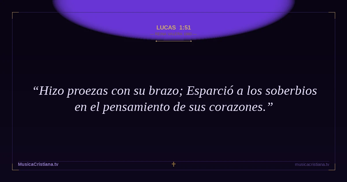Lucas 1:51 — Biblia Reina Valera 1960 — MusicaCristiana.tv