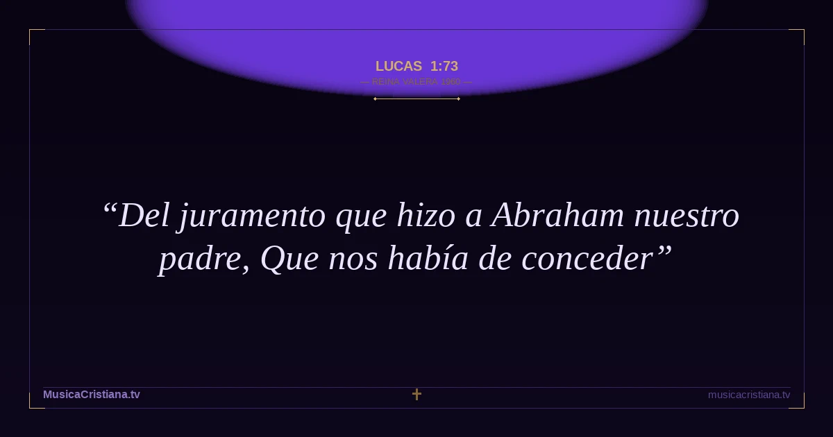 Lucas 1:73 — Biblia Reina Valera 1960 — MusicaCristiana.tv