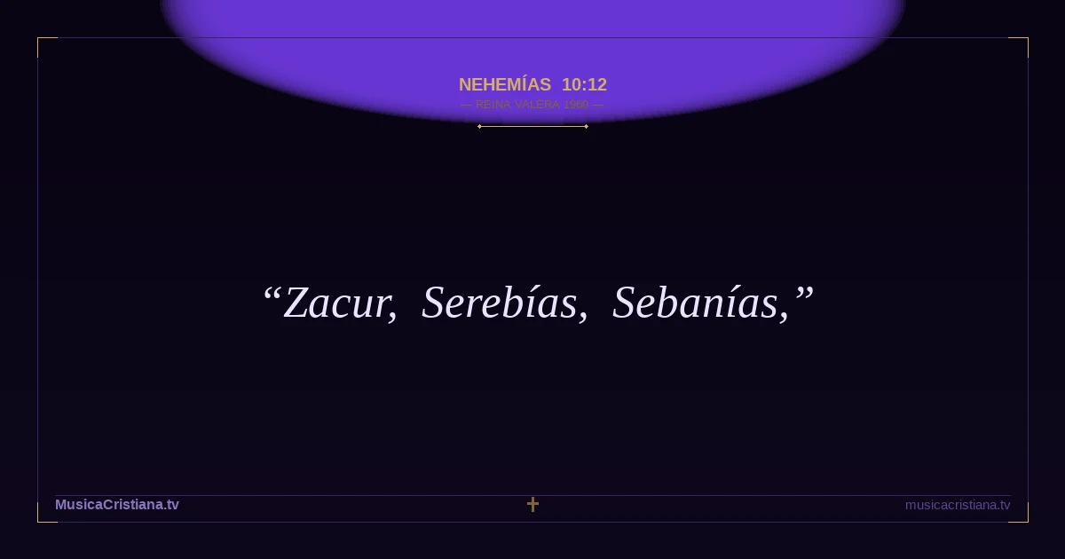 Nehemías 10:12 — Biblia Reina Valera 1960 — MusicaCristiana.tv