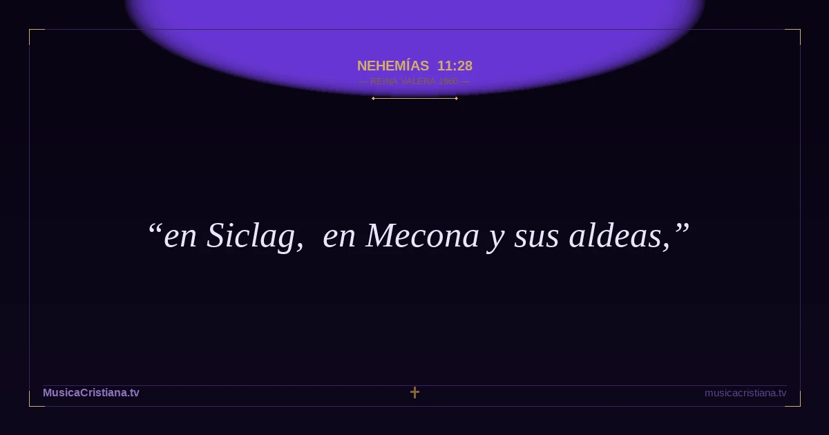 Nehemías 11:28 — Biblia Reina Valera 1960 — MusicaCristiana.tv
