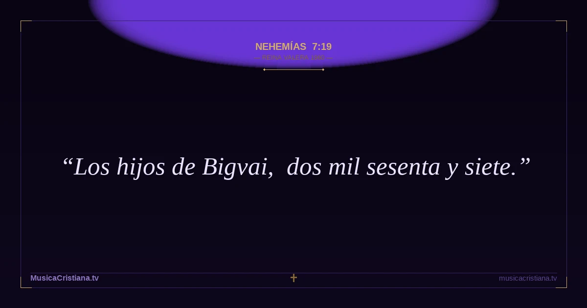Nehemías 7:19 — Biblia Reina Valera 1960 — MusicaCristiana.tv