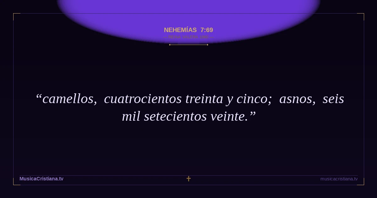 Nehemías 7:69 — Biblia Reina Valera 1960 — MusicaCristiana.tv