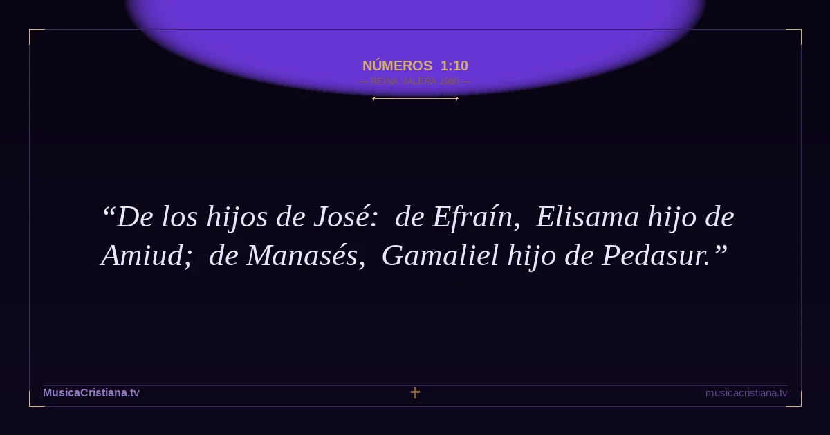 Números 1:10 — Biblia Reina Valera 1960 — MusicaCristiana.tv