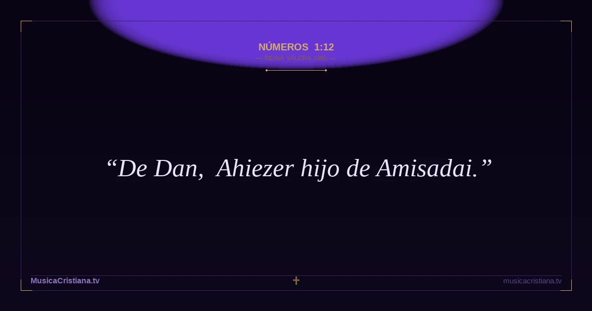 Números 1:12 — Biblia Reina Valera 1960 — MusicaCristiana.tv