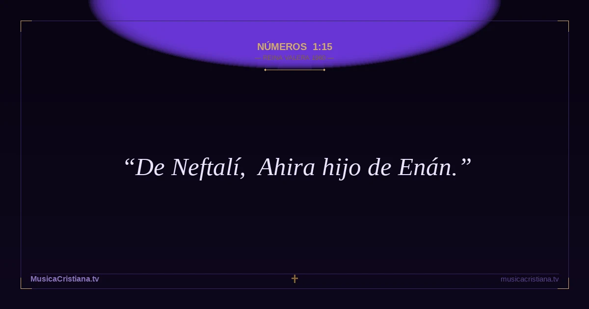 Números 1:15 — Biblia Reina Valera 1960 — MusicaCristiana.tv