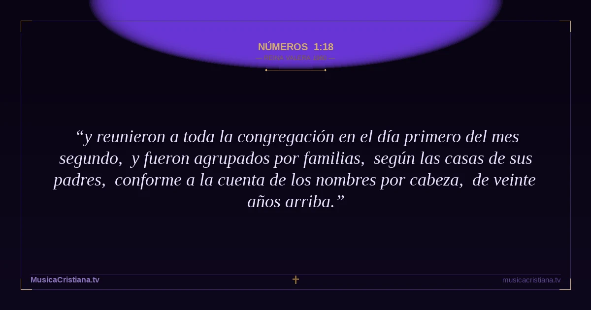Números 1:18 — Biblia Reina Valera 1960 — MusicaCristiana.tv