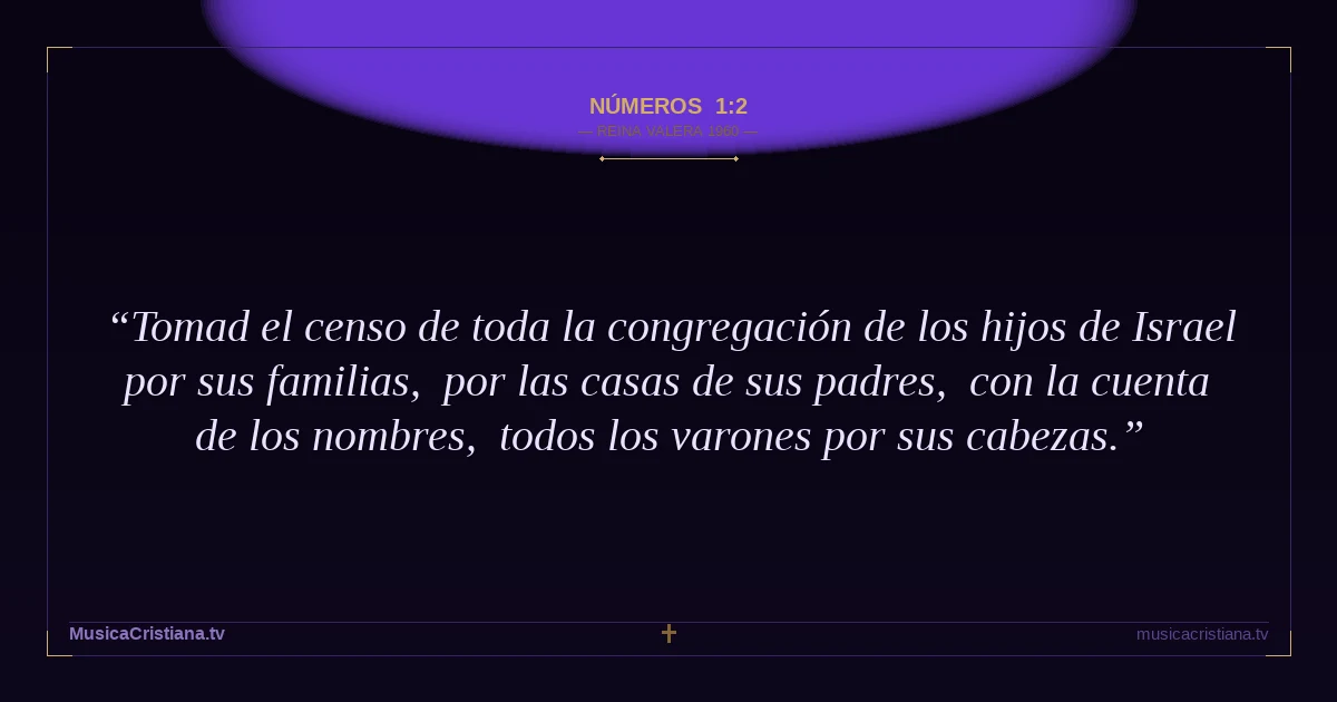 Números 1:2 — Biblia Reina Valera 1960 — MusicaCristiana.tv