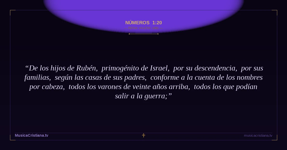 Números 1:20 — Biblia Reina Valera 1960 — MusicaCristiana.tv