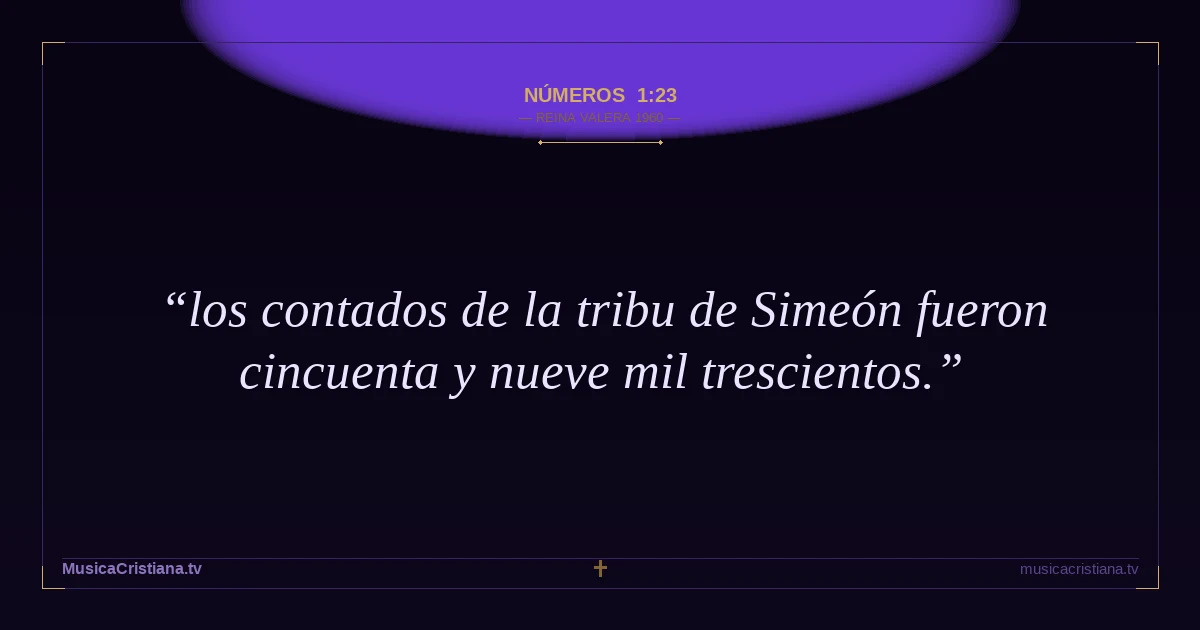 Números 1:23 — Biblia Reina Valera 1960 — MusicaCristiana.tv
