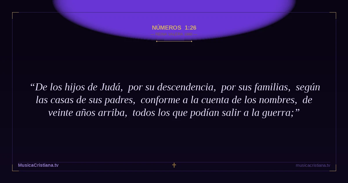 Números 1:26 — Biblia Reina Valera 1960 — MusicaCristiana.tv