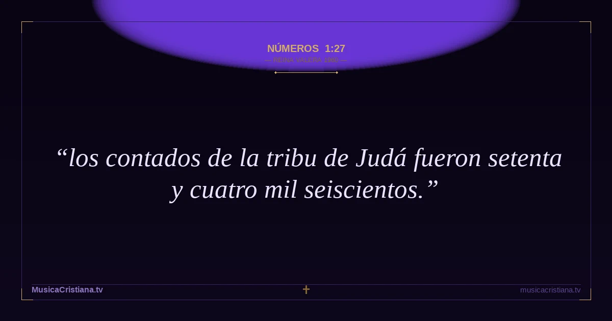 Números 1:27 — Biblia Reina Valera 1960 — MusicaCristiana.tv
