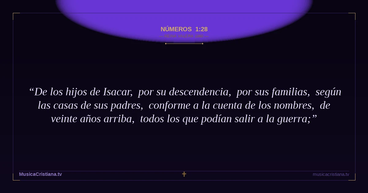 Números 1:28 — Biblia Reina Valera 1960 — MusicaCristiana.tv