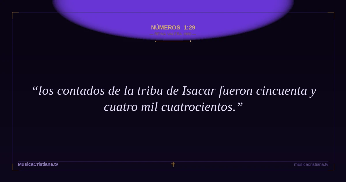 Números 1:29 — Biblia Reina Valera 1960 — MusicaCristiana.tv