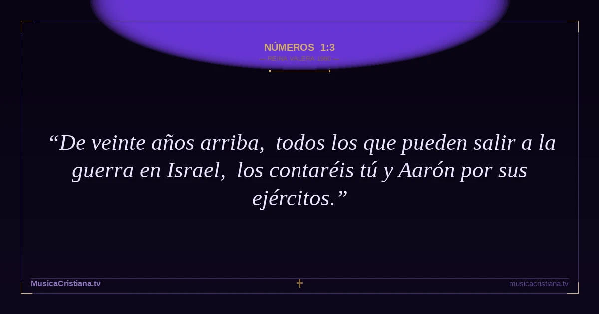 Números 1:3 — Biblia Reina Valera 1960 — MusicaCristiana.tv