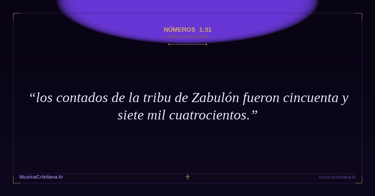 Números 1:31 — Biblia Reina Valera 1960 — MusicaCristiana.tv