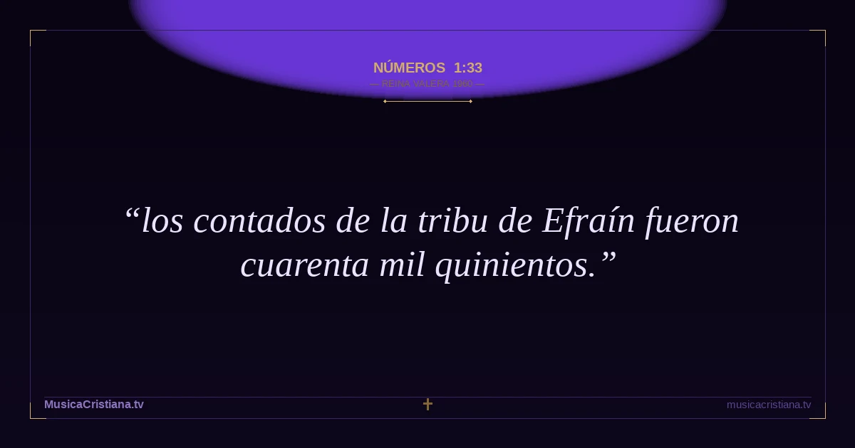 Números 1:33 — Biblia Reina Valera 1960 — MusicaCristiana.tv