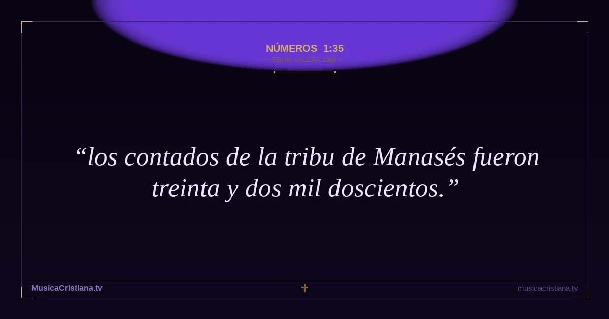Números 1:35 — Biblia Reina Valera 1960 — MusicaCristiana.tv