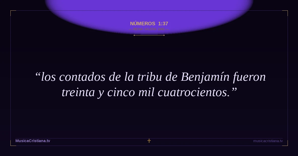 Números 1:37 — Biblia Reina Valera 1960 — MusicaCristiana.tv