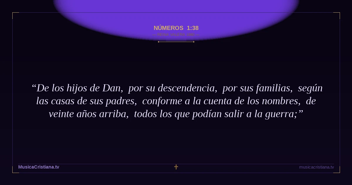 Números 1:38 — Biblia Reina Valera 1960 — MusicaCristiana.tv
