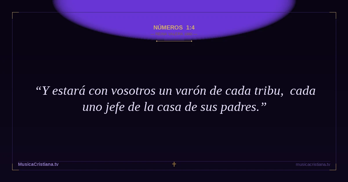 Números 1:4 — Biblia Reina Valera 1960 — MusicaCristiana.tv