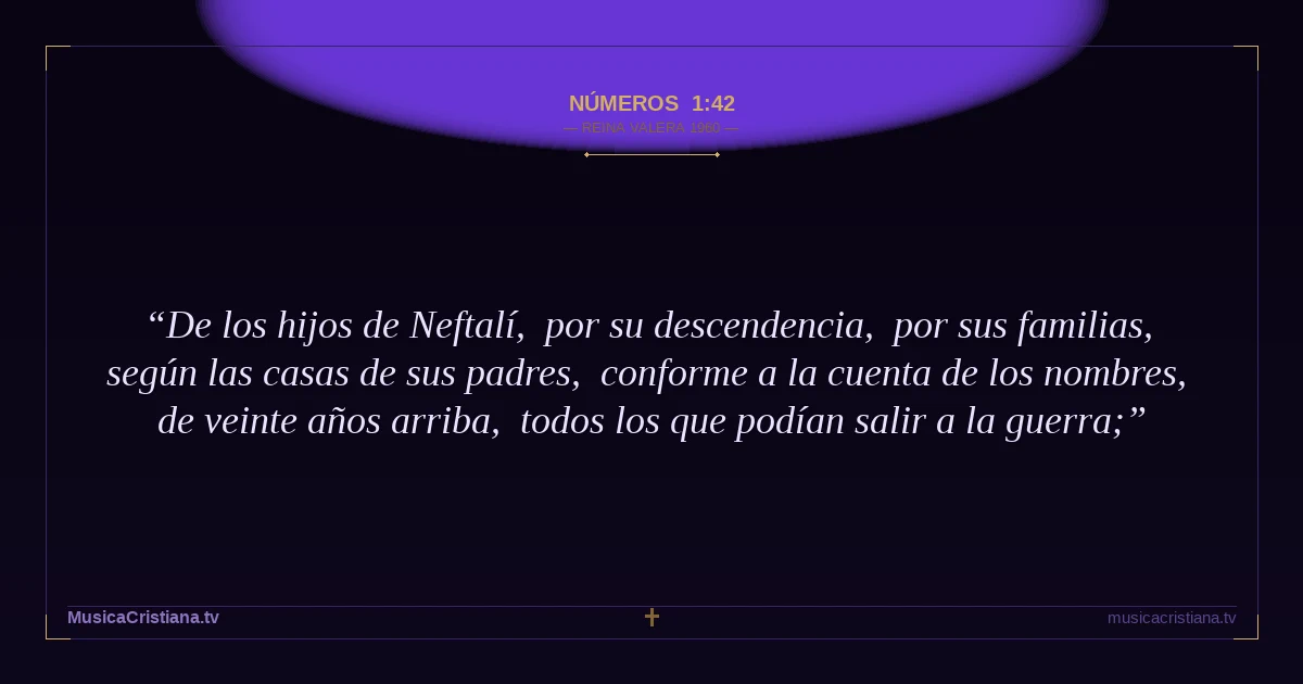 Números 1:42 — Biblia Reina Valera 1960 — MusicaCristiana.tv
