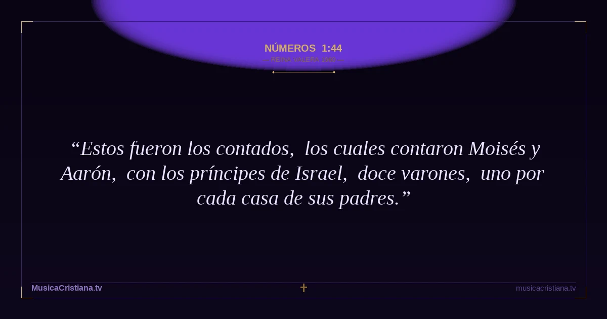 Números 1:44 — Biblia Reina Valera 1960 — MusicaCristiana.tv