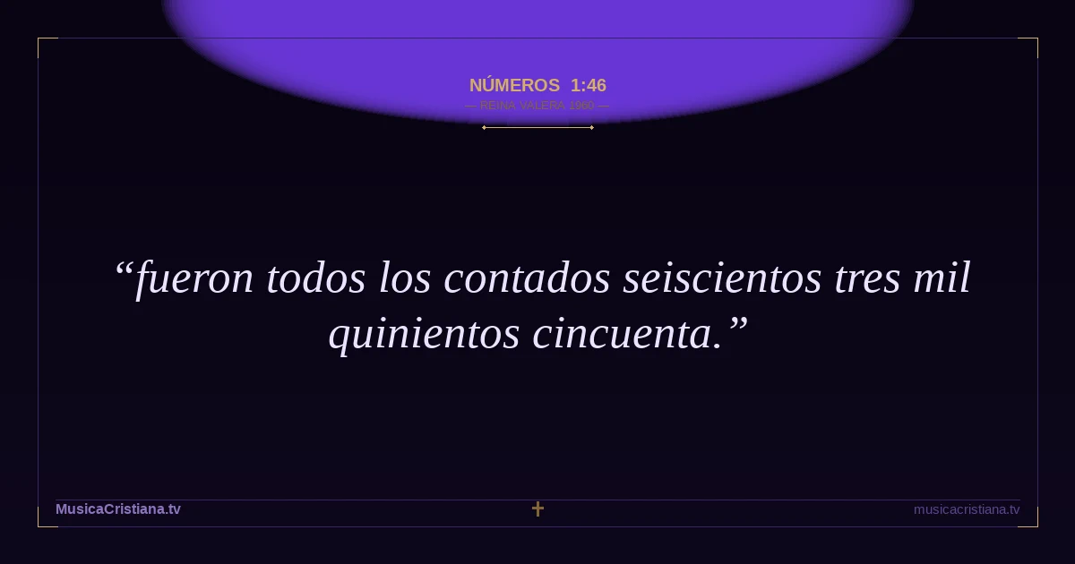 Números 1:46 — Biblia Reina Valera 1960 — MusicaCristiana.tv