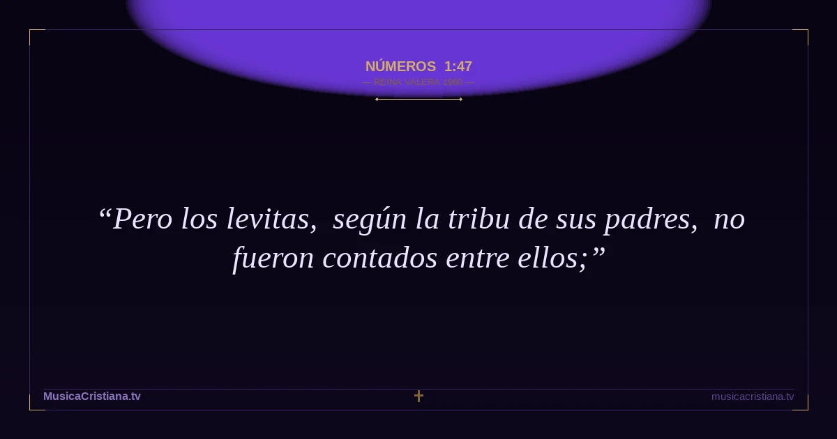 Números 1:47 — Biblia Reina Valera 1960 — MusicaCristiana.tv