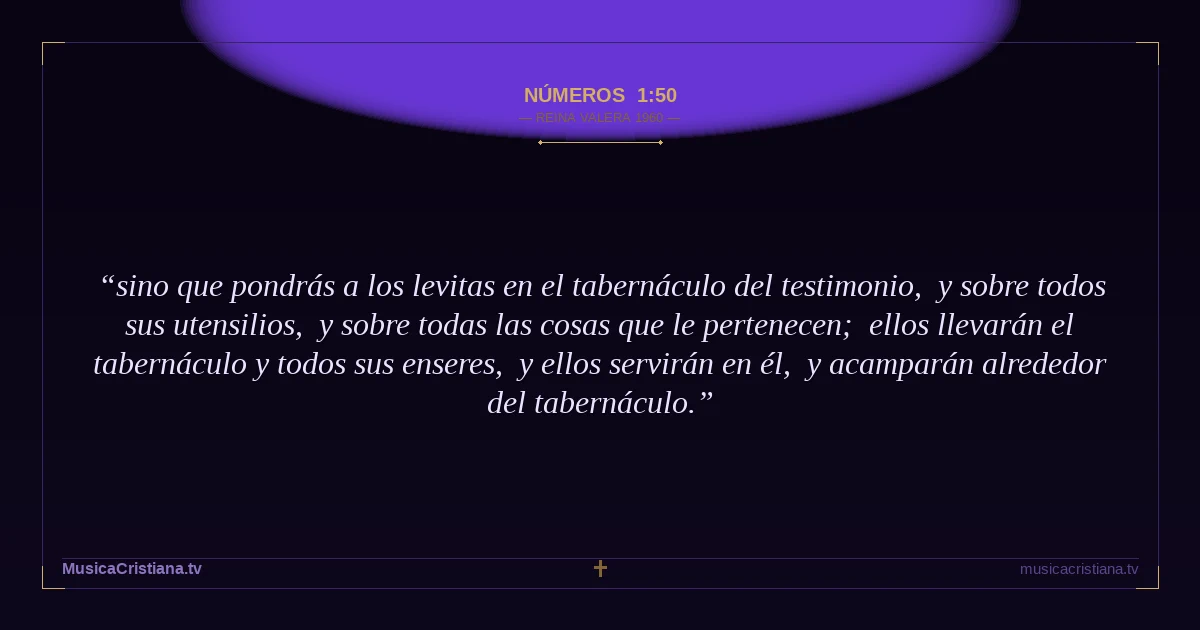 Números 1:50 — Biblia Reina Valera 1960 — MusicaCristiana.tv