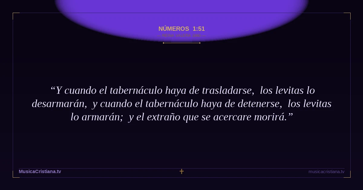 Números 1:51 — Biblia Reina Valera 1960 — MusicaCristiana.tv
