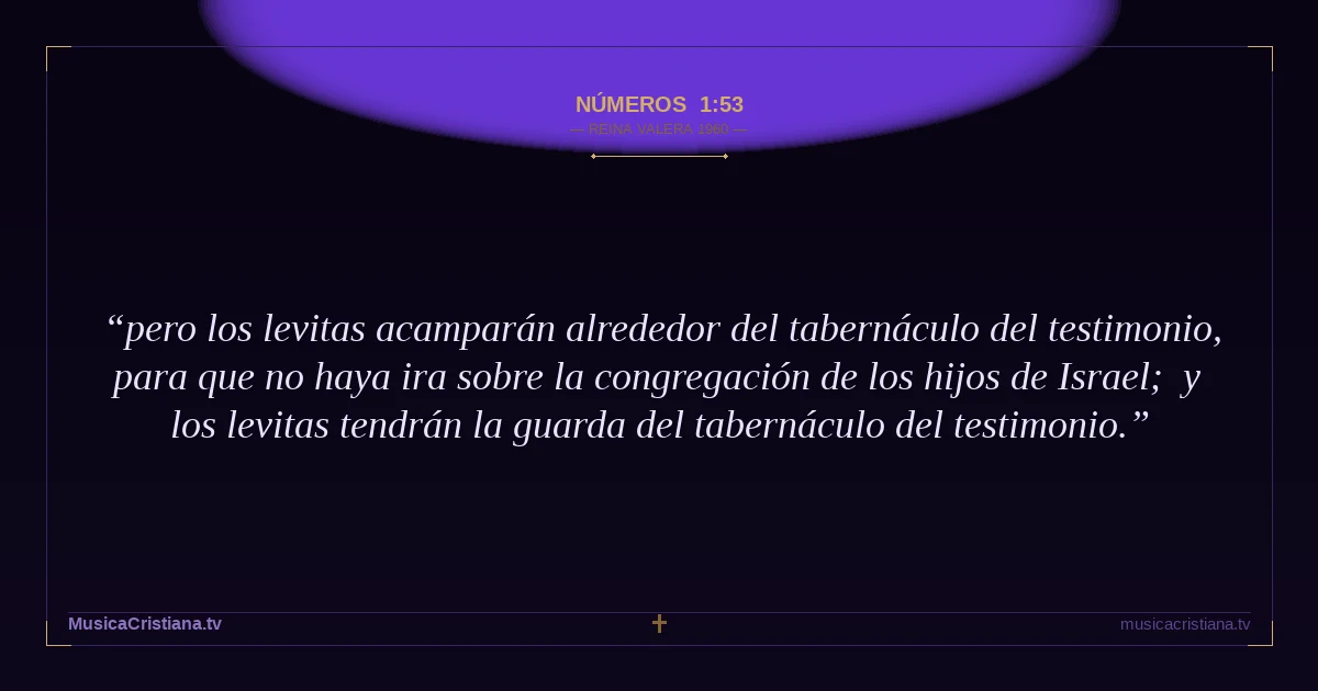 Números 1:53 — Biblia Reina Valera 1960 — MusicaCristiana.tv