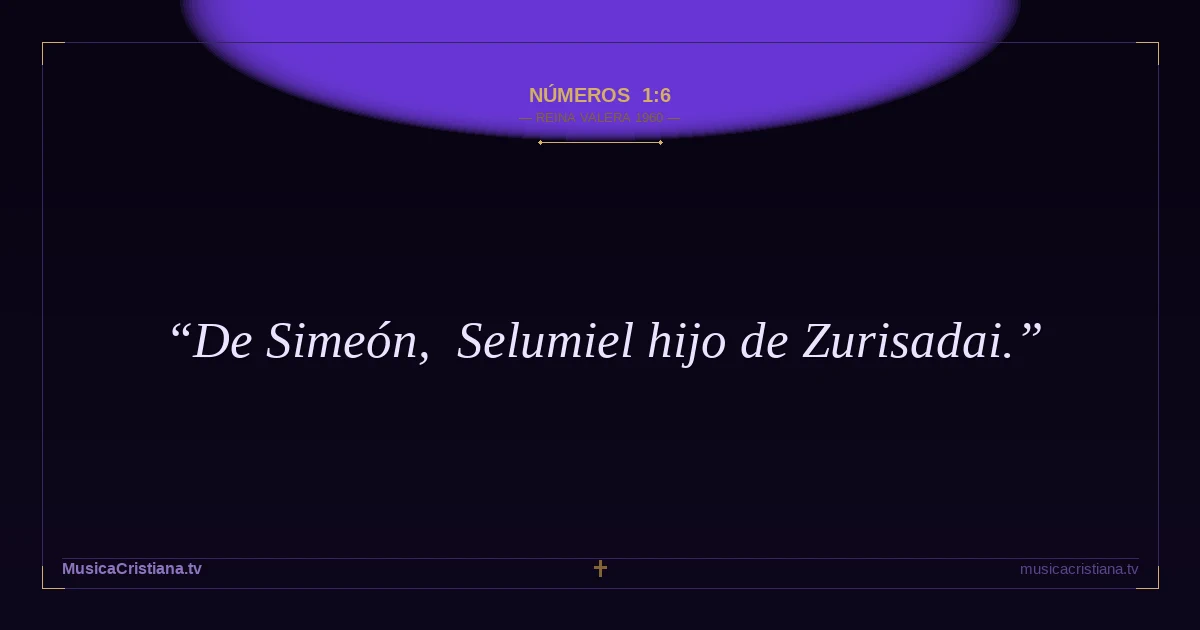 Números 1:6 — Biblia Reina Valera 1960 — MusicaCristiana.tv