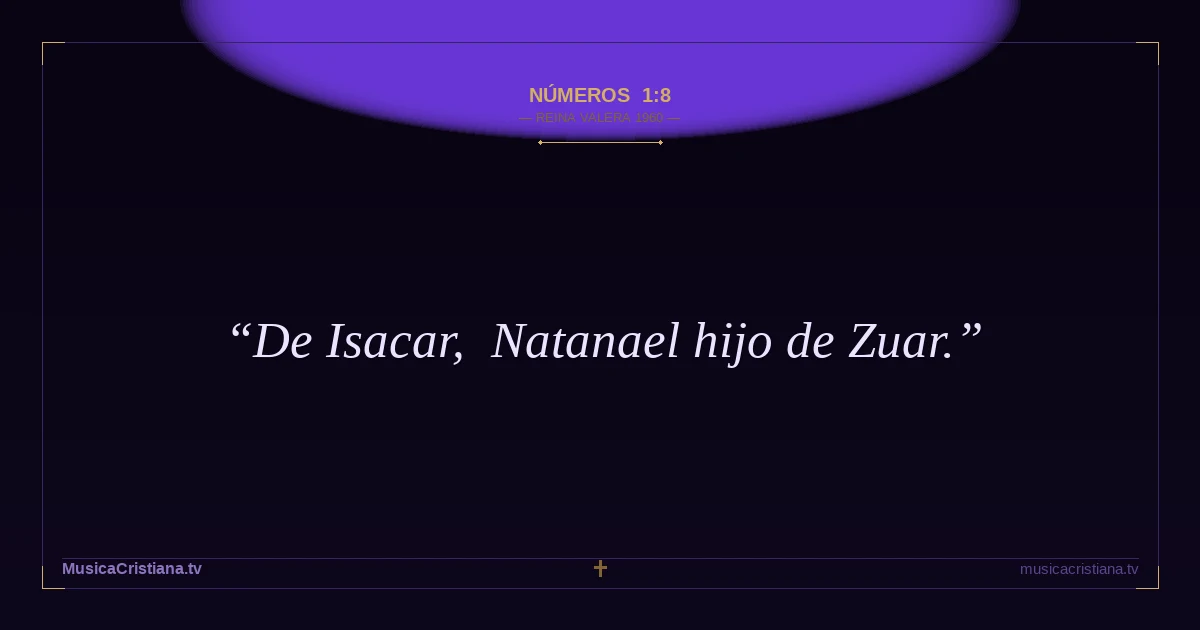 Números 1:8 — Biblia Reina Valera 1960 — MusicaCristiana.tv
