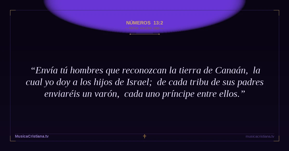 Números 13:2 — Biblia Reina Valera 1960 — MusicaCristiana.tv