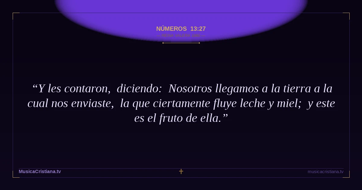 Números 13:27 — Biblia Reina Valera 1960 — MusicaCristiana.tv