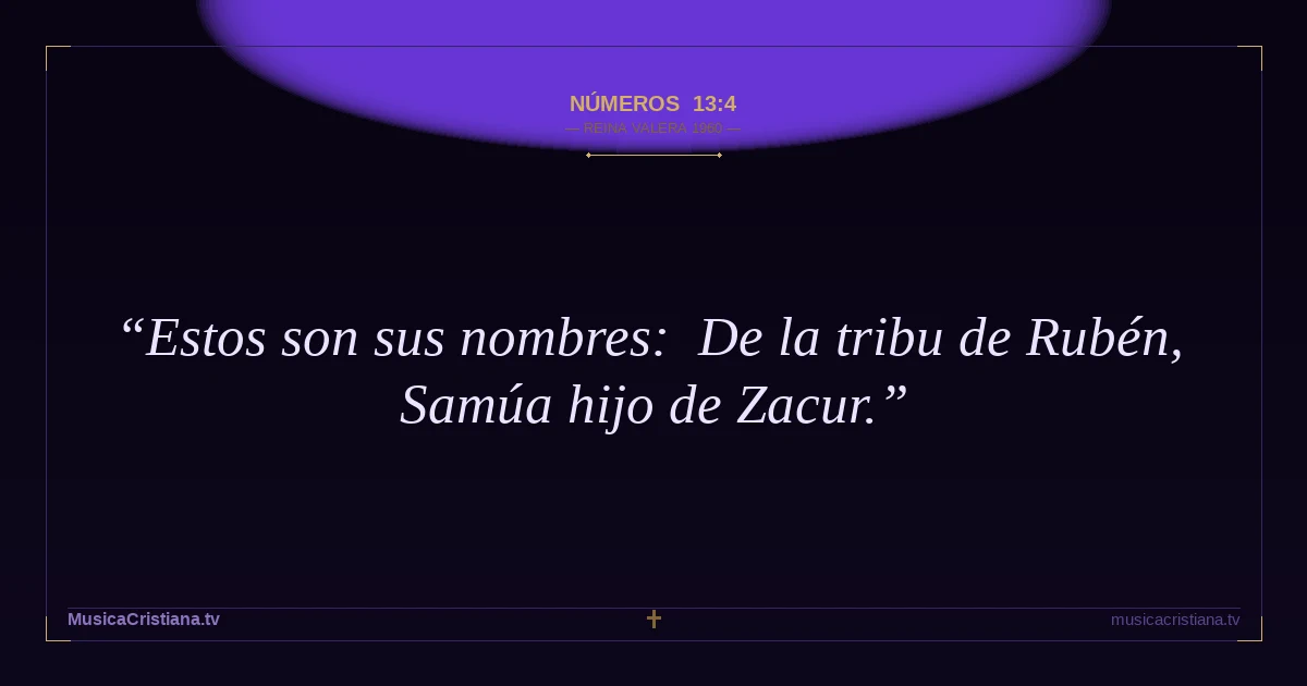 Números 13:4 — Biblia Reina Valera 1960 — MusicaCristiana.tv